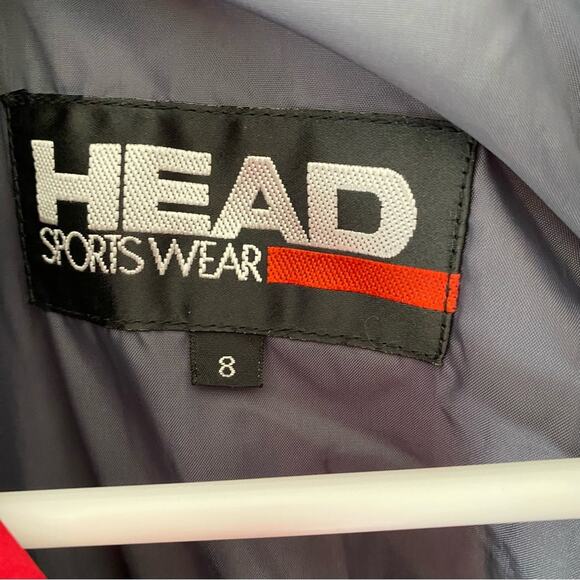 Vintage Head Red Studded Crop Ski Jacket Coat size 8 - Picture 5 of 11